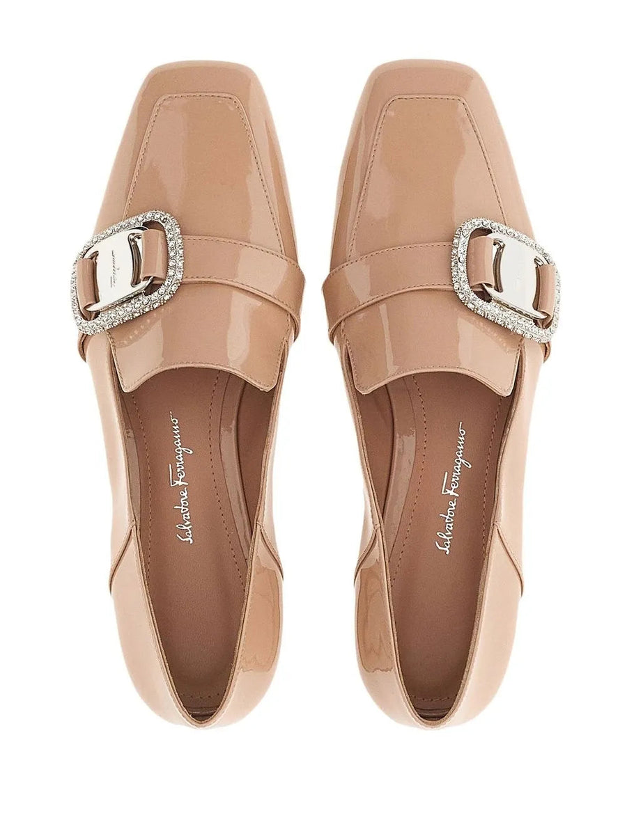 Ferragamo Patent leather loafers in beige