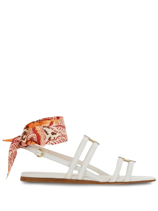 Ferragamo Calf leather sandal in white