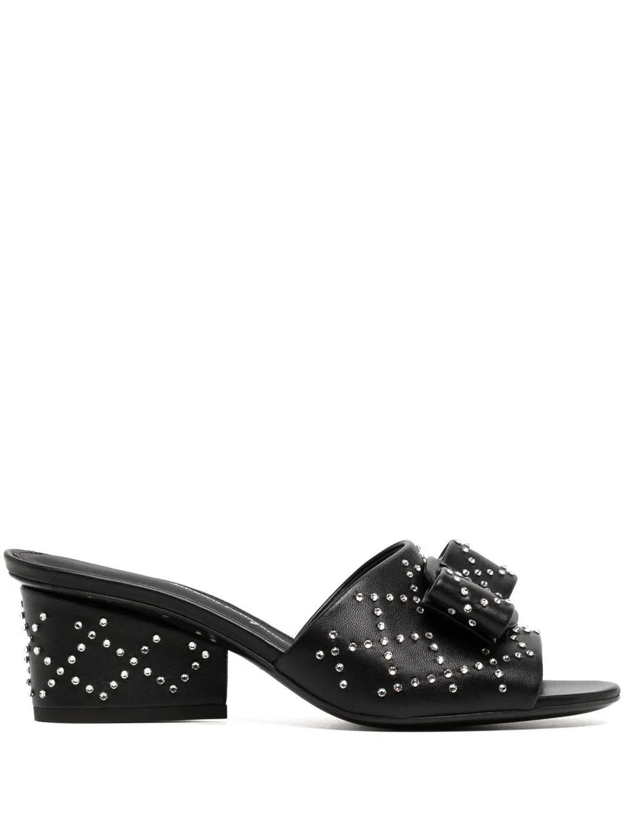 Ferragamo Calf leather sandal in black