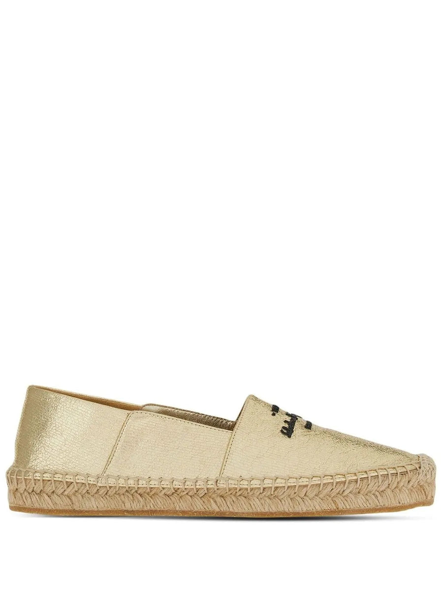 Ferragamo Goatskin espadrille flat in gold