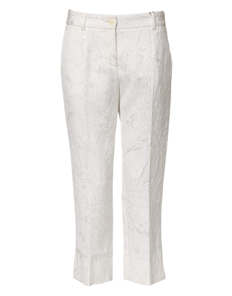 Dolce & Gabbana 50% Cotton 49% Viscose 1% Elastane trousers in white