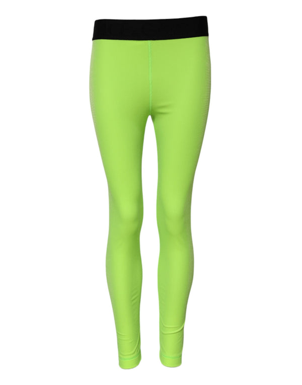 Dolce & Gabbana 90% Nylon 10% Elastane leggings in green