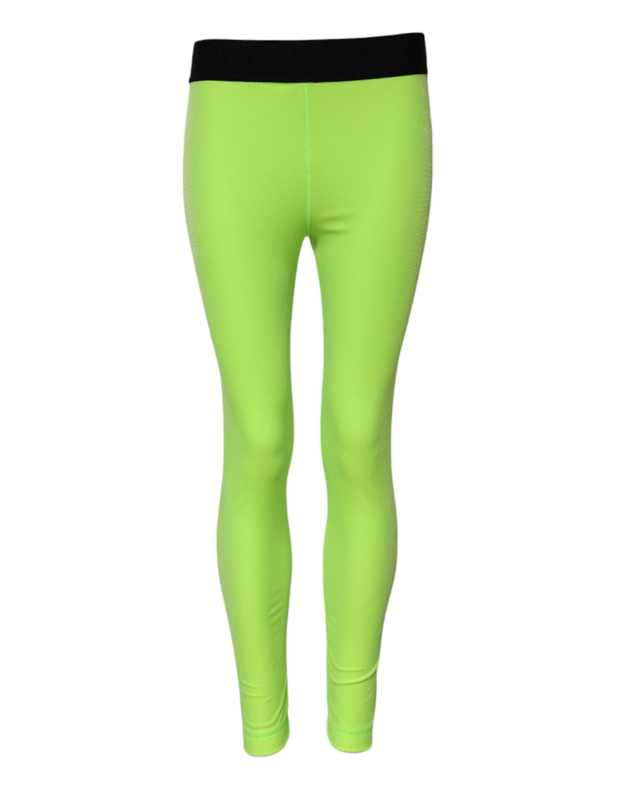 Dolce & Gabbana 90% Nylon 10% Elastane leggings in green