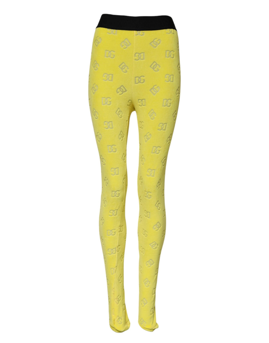 Dolce & Gabbana 100% Cotton leggings in yellow