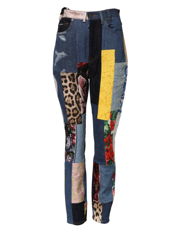Dolce & Gabbana 53% Cotton 19% Polyester 13% Viscose 11% Silk 2% Elastane 2% Nylon jeans in multicolor