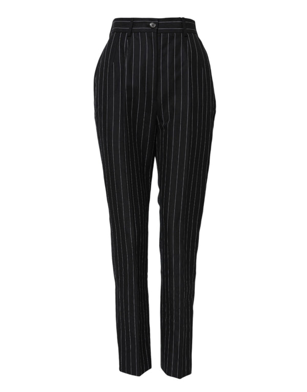 Dolce & Gabbana 57% Linen 43% Cotton trousers in black