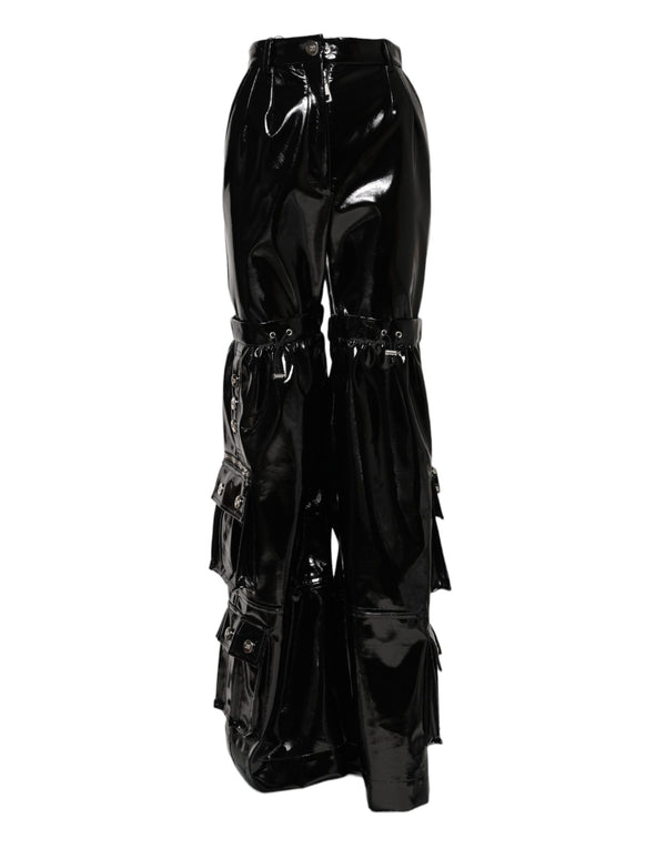 Dolce & Gabbana 80% Polyester cargo pants in black