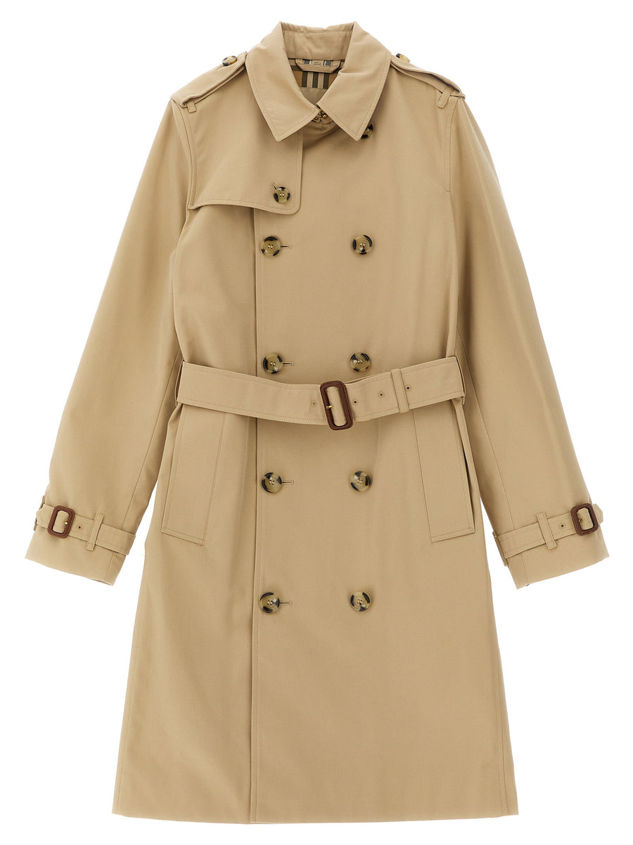 Burberry Mayfair Trench Coat — Beige
