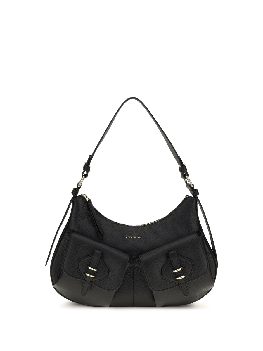 Coccinelle 100% calf leather (Bos Taurus) shoulder bag in black