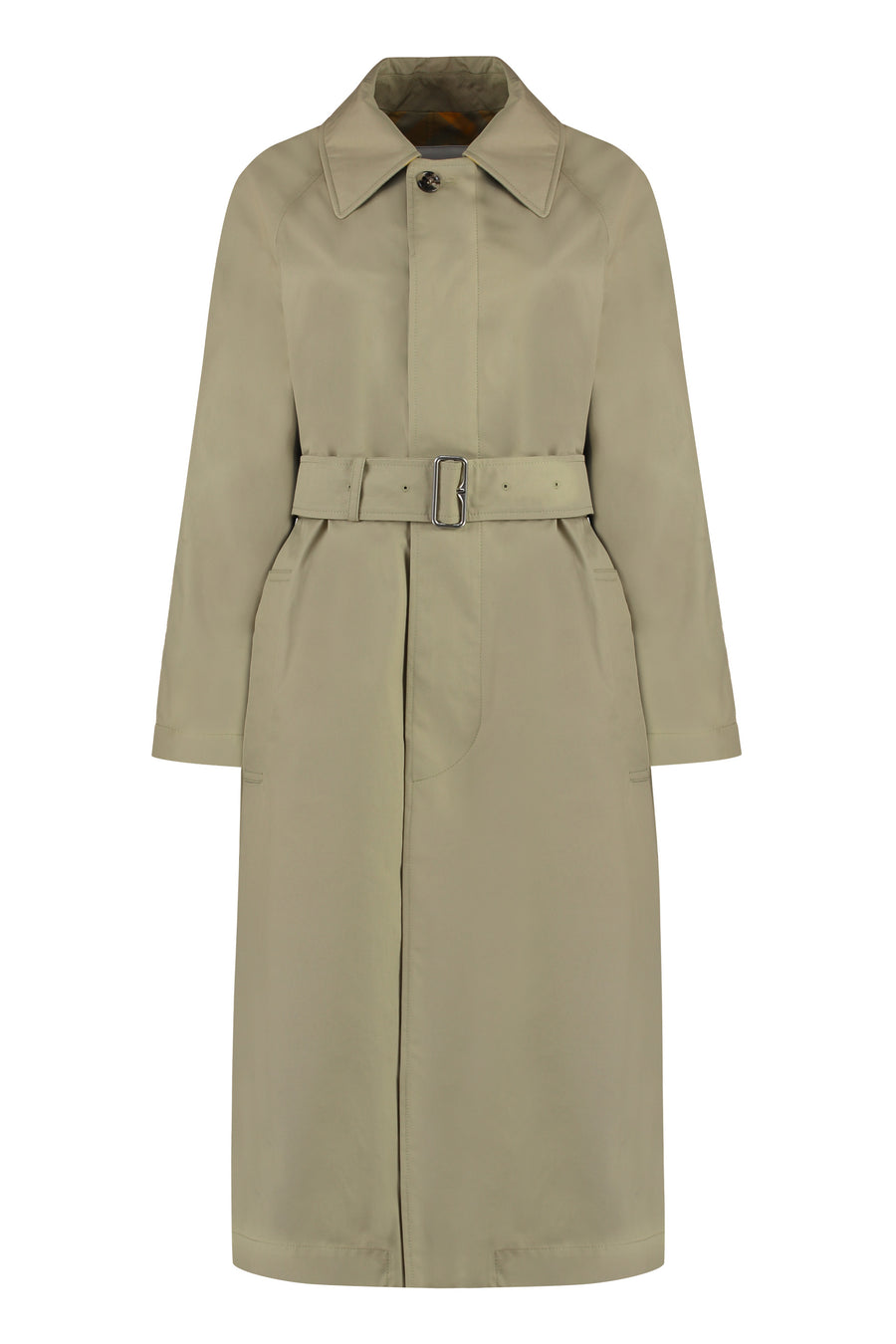 Checked Reversible Trench Coat Beige Cotton & Raincoats