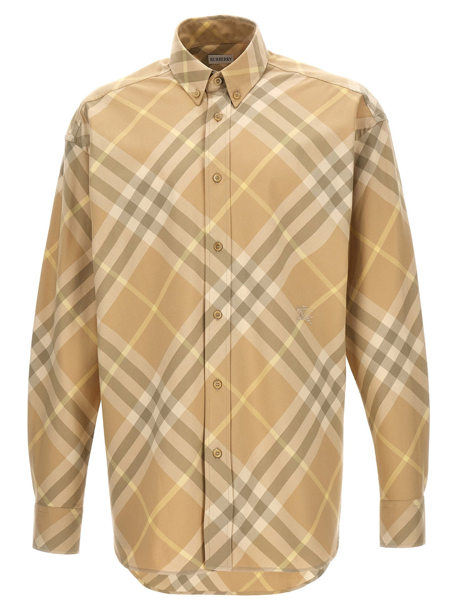 Burberry Check Shirt — Beige