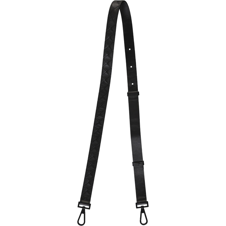Bottega Veneta Leather shoulder strap in black