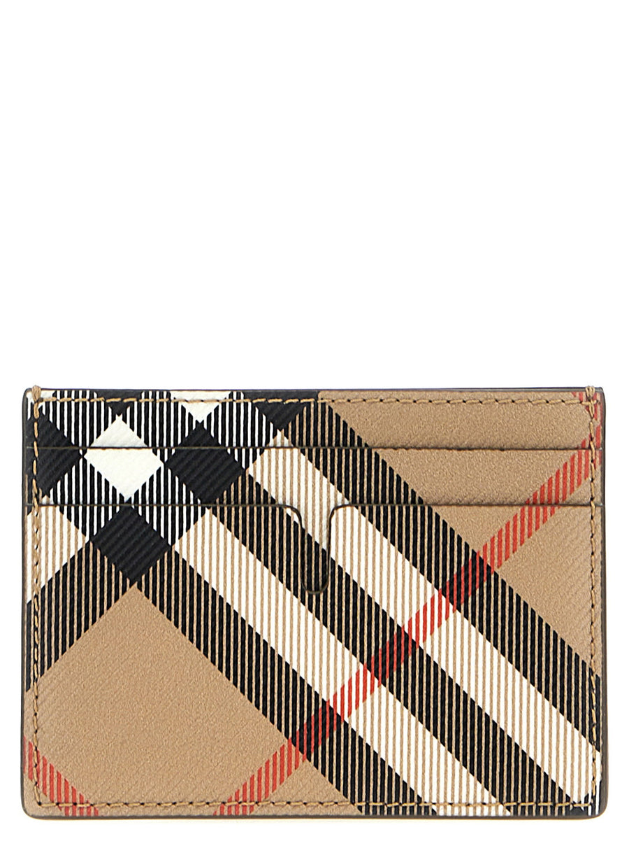 Burberry Burberry Check Card Case — Beige