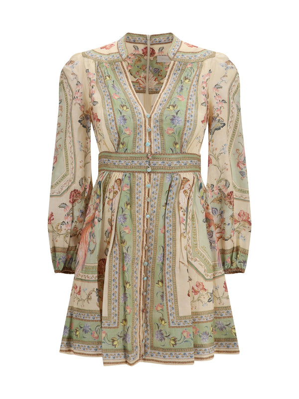 Zimmermann 100% Linen dress in green