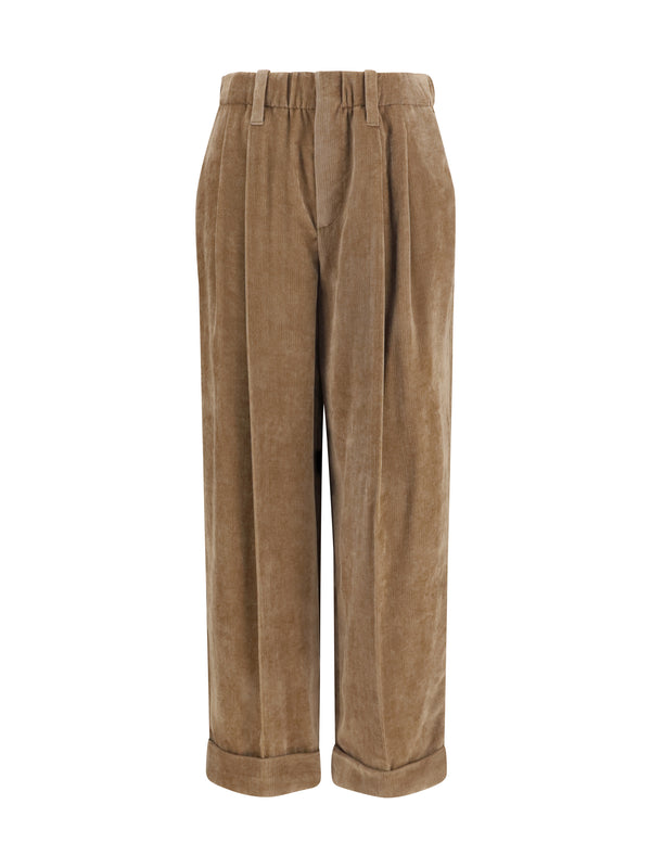 Pants Viscose-Cashmere Cappuccino Trousers