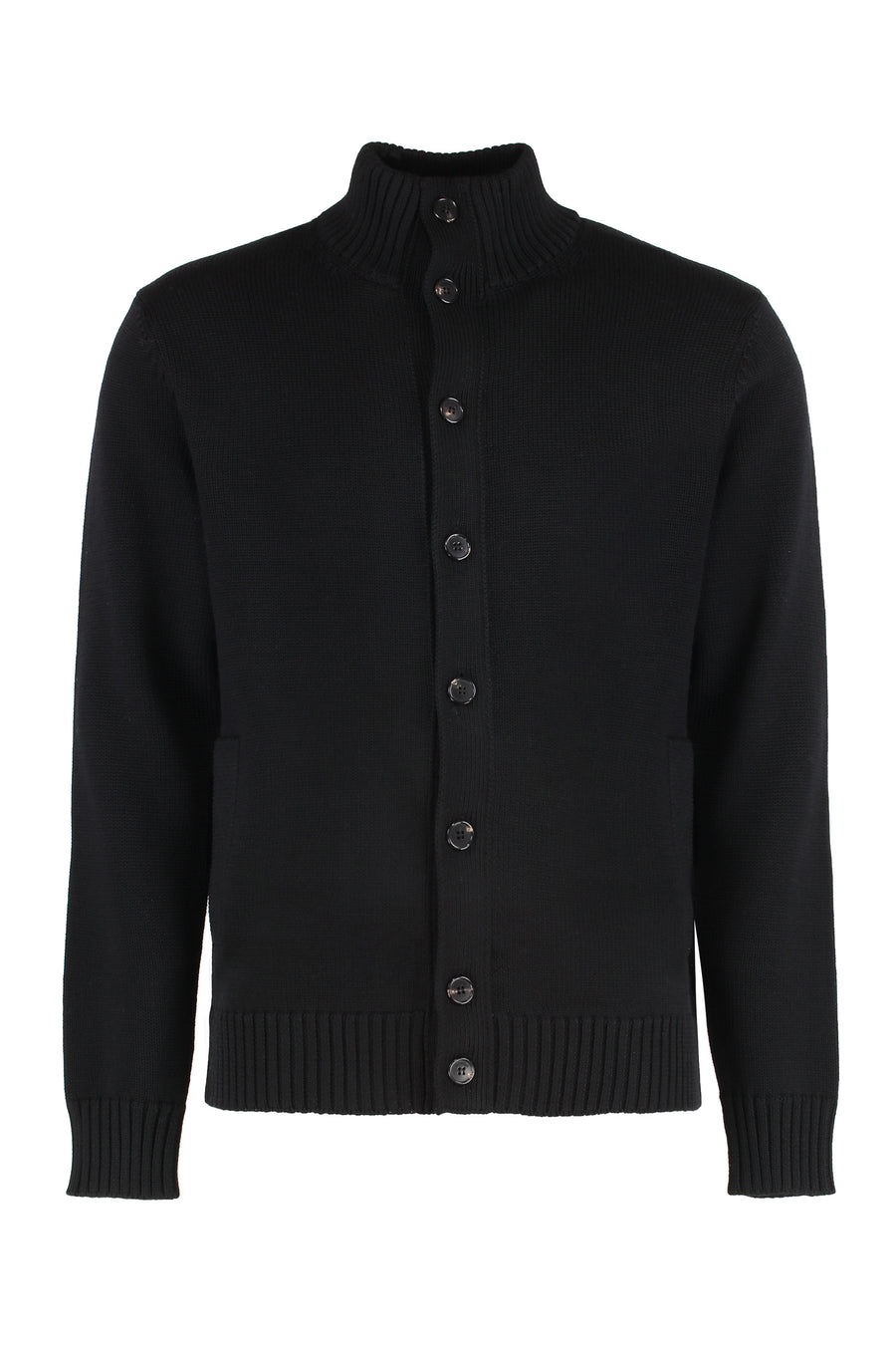 Cardigan Virgin Wool, Black Cardigans