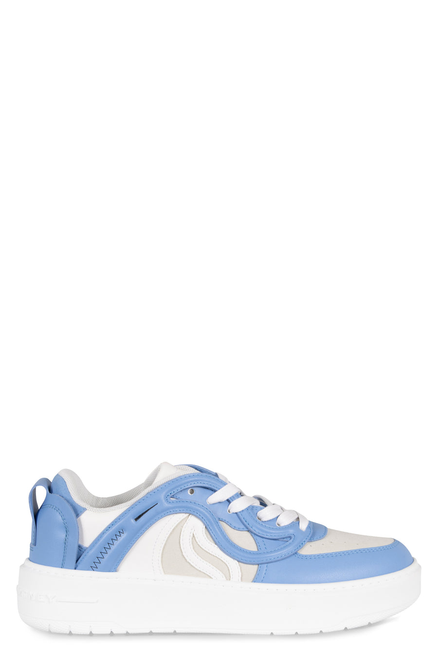 Vegan Leather Sneakers Light Blue Polyester Trainers