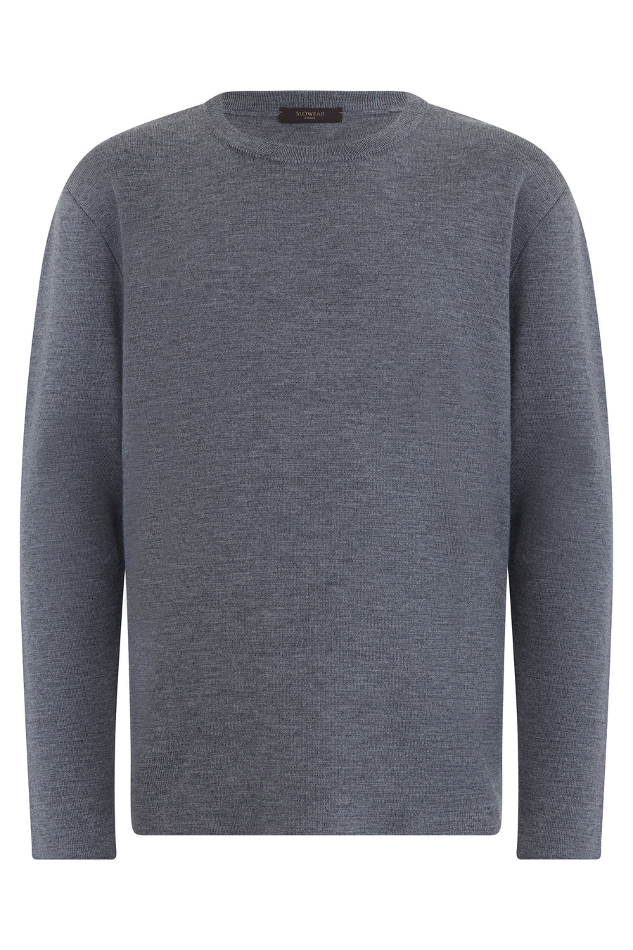 Crewneck Sweater Medium Grey Virgin Wool Sweatshirts