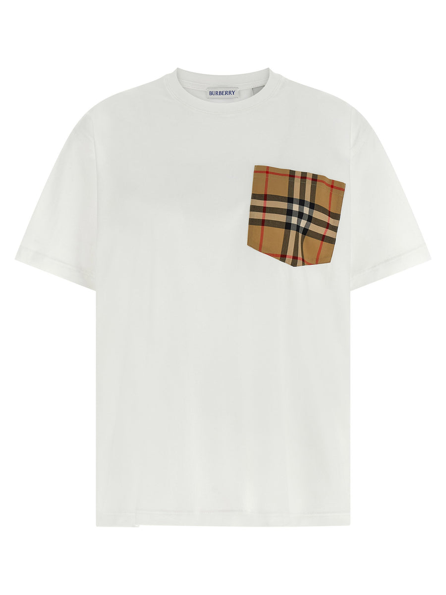 تيشيرت كاريك Burberry قميص — كريمي