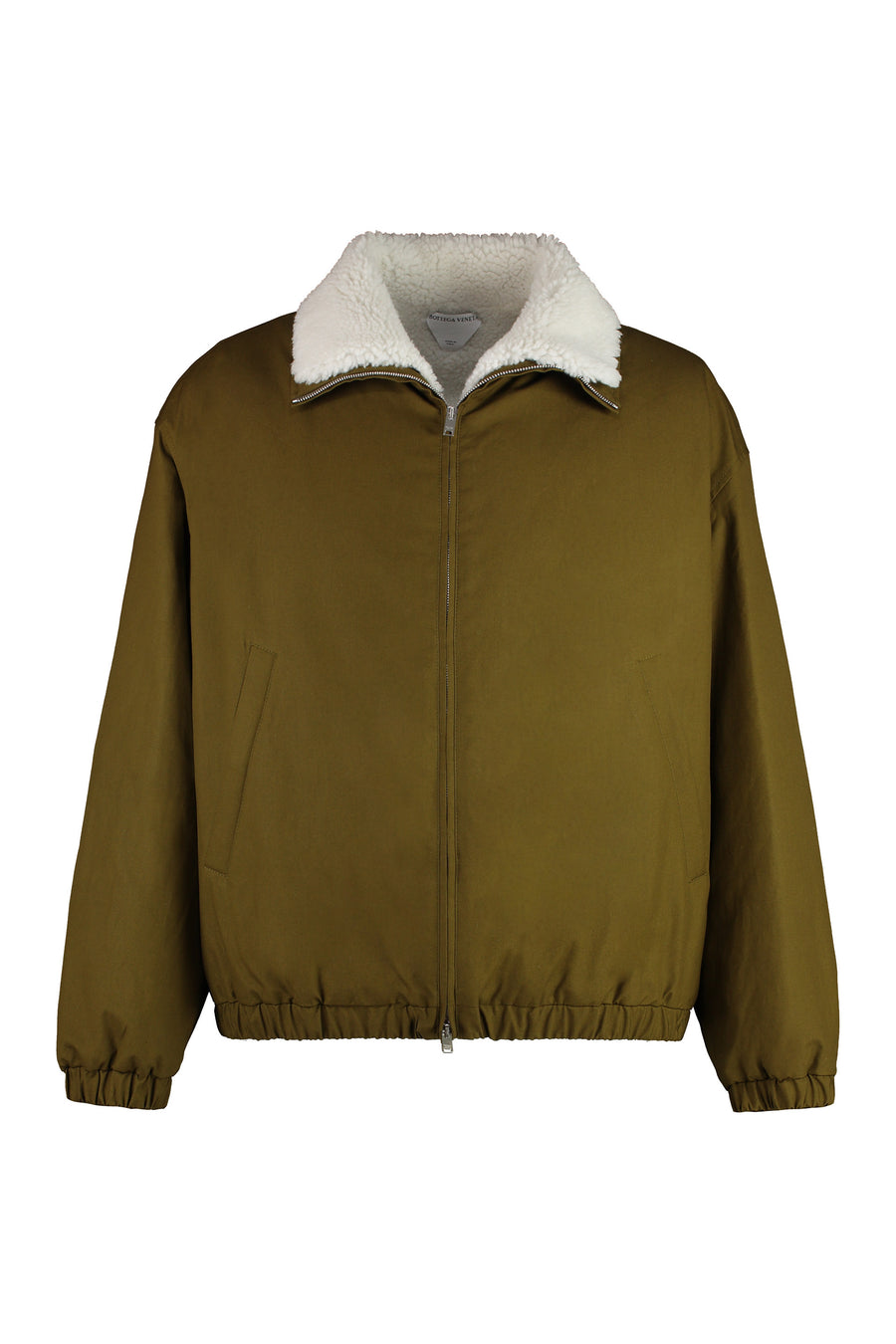 Jacket Zippered Cotton Olive Lamb Raincoats