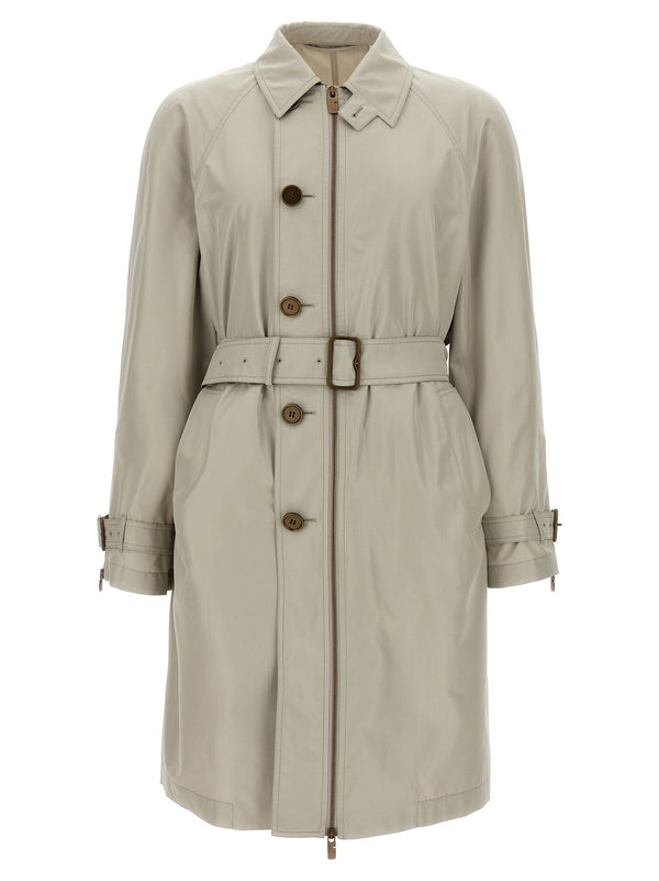 سيارة Burberry Mulberry حرير معطف — بيج