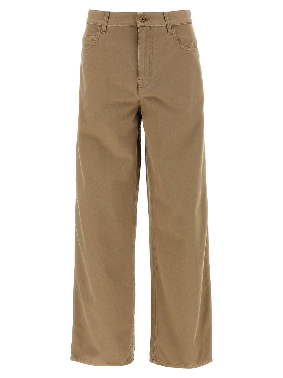 Burberry 5-Pocket Cotton Canvas Trousers — Camel