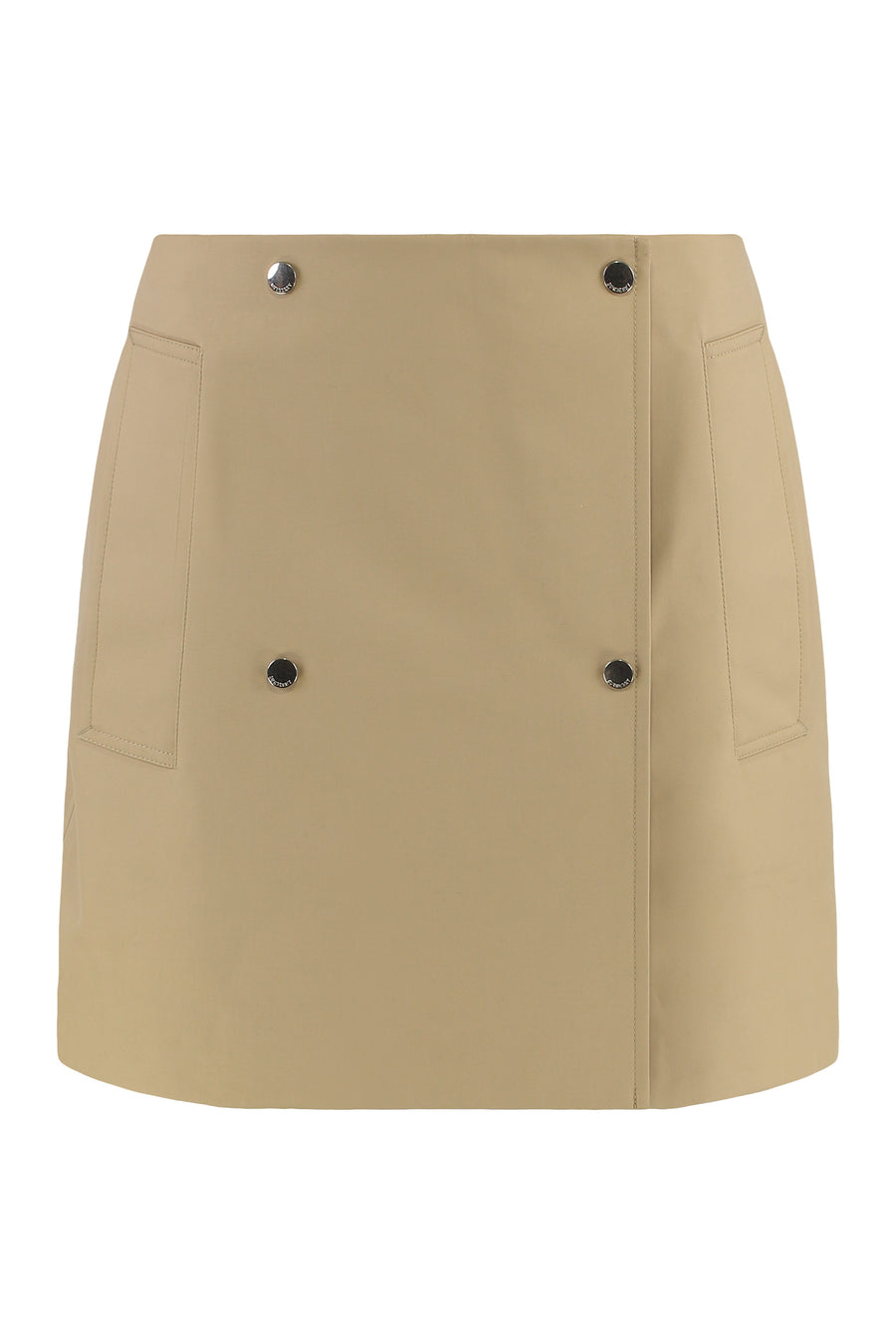 Miniskirt Trench Double Gabardine Beige Cotton Skirt