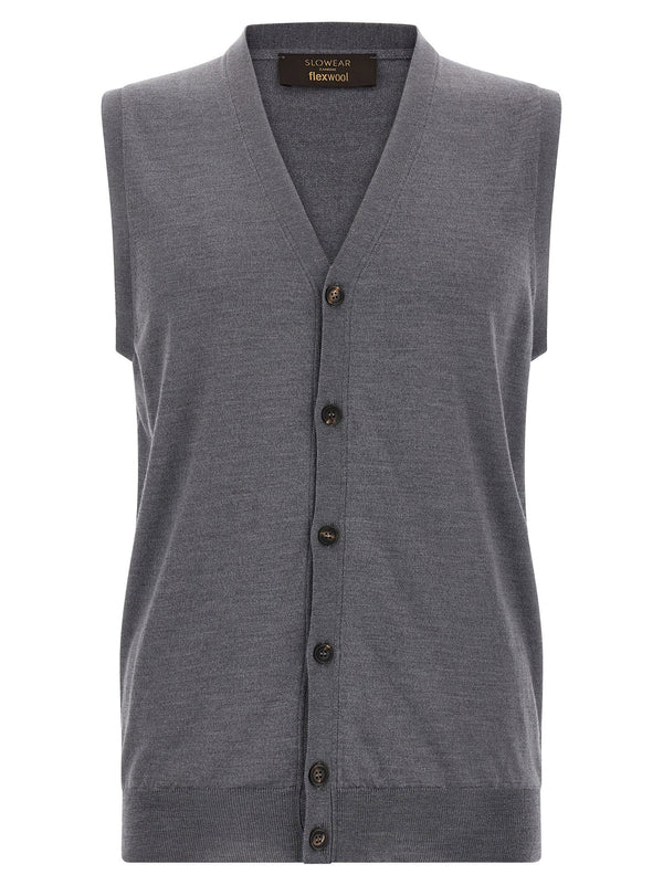 صديري Flexwool لون فحمي Zanone