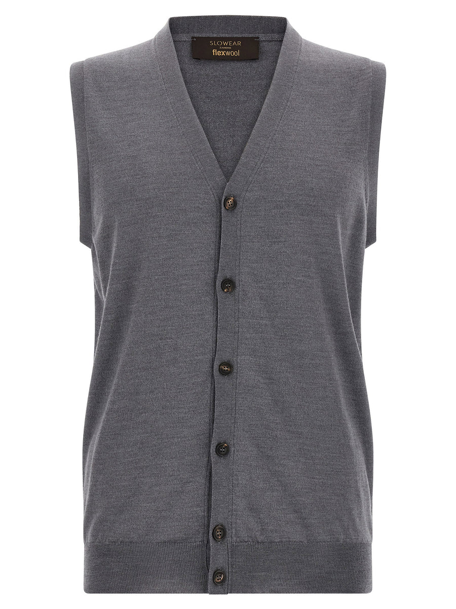 صديري Flexwool لون فحمي Zanone