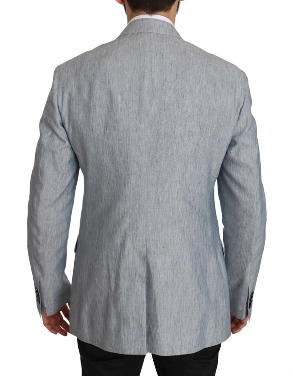 Dolce & Gabbana 52% Flax 48% Silk; Lining: 100% Silk blazer in blue