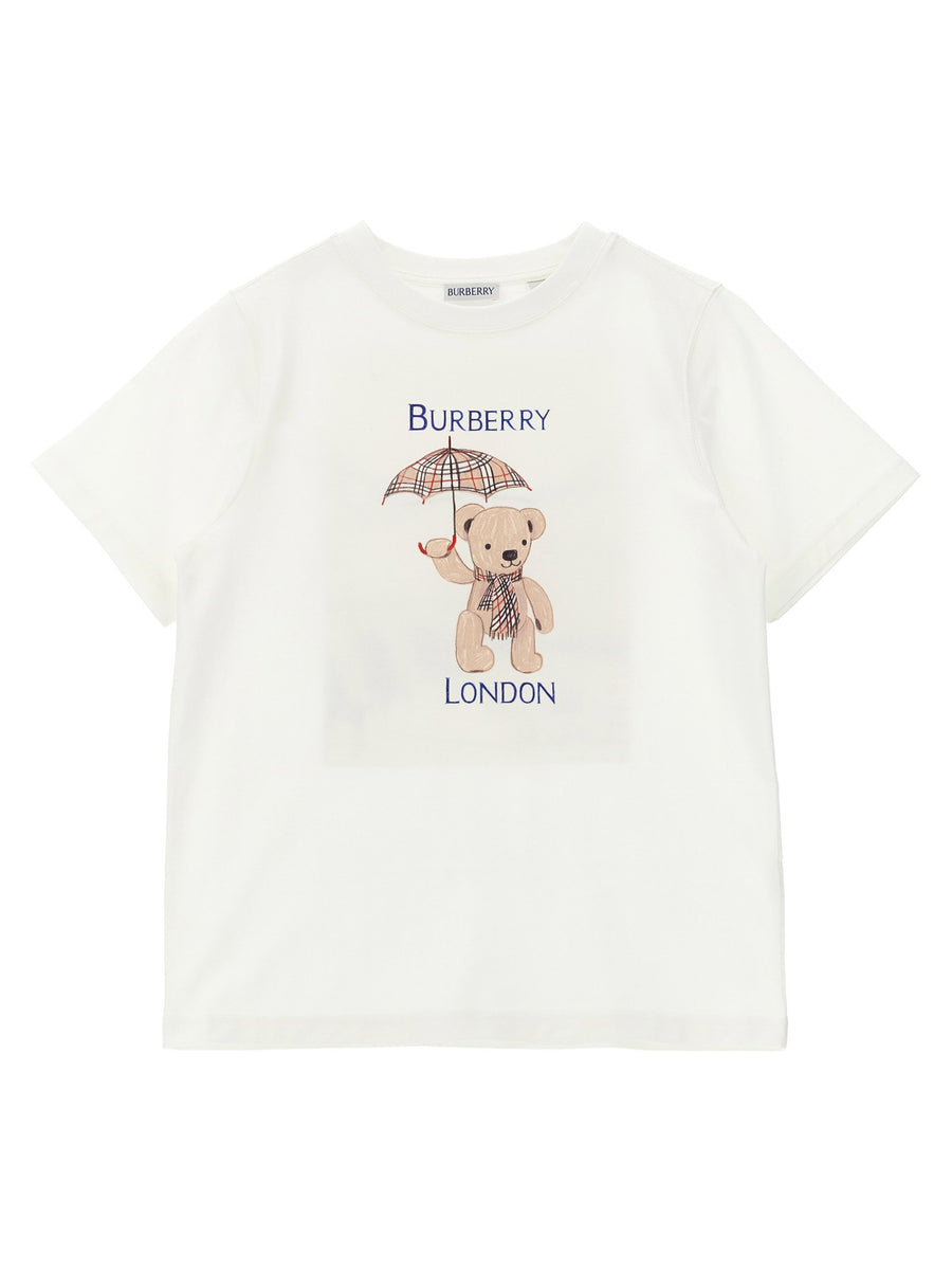 تيشيرت Burberry بتصميم توماس بير الرسومي — أبيض