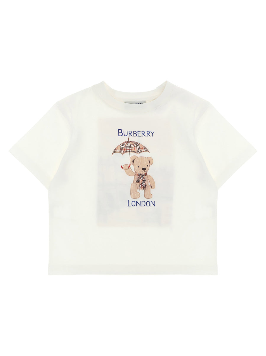 Burberry Thomas Bear Graphic Print T-Shirt — Cream