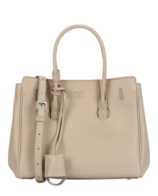 Balenciaga Calfskin Leather tote bag in beige