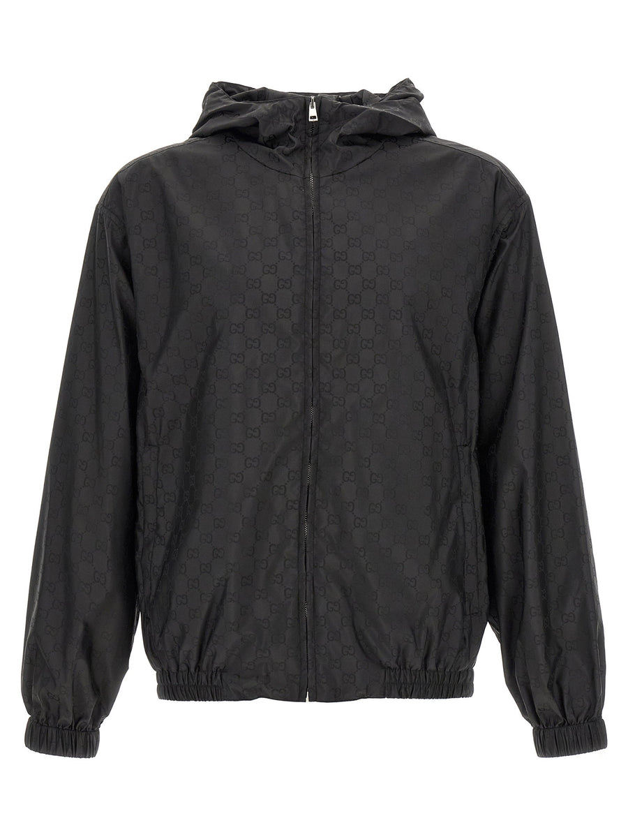 Gucci GG Jacquard Nylon Jacket — black