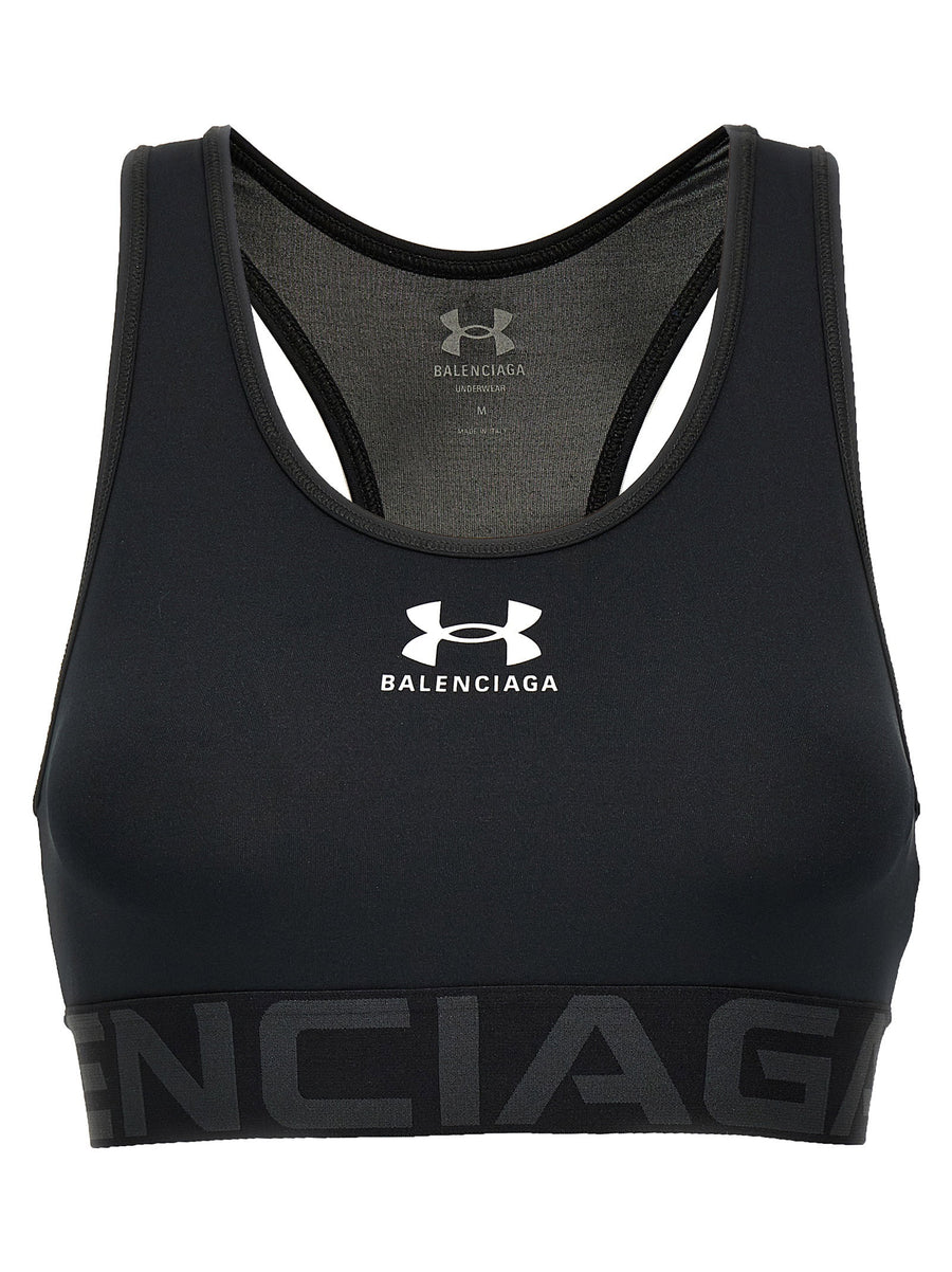 Balenciaga Stretch Technical Jersey Tank Top — Black