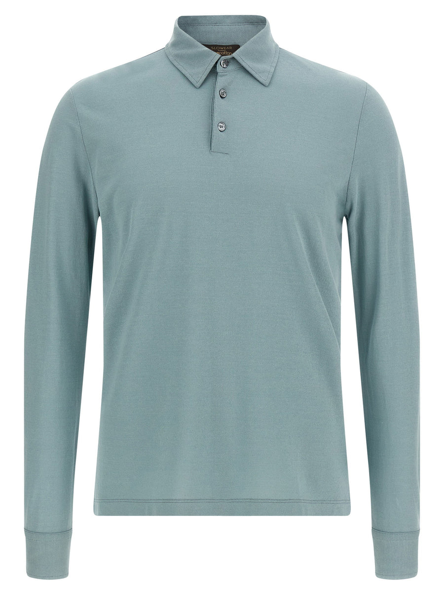 Zanone Ice Cotton Jersey Polo — Sage