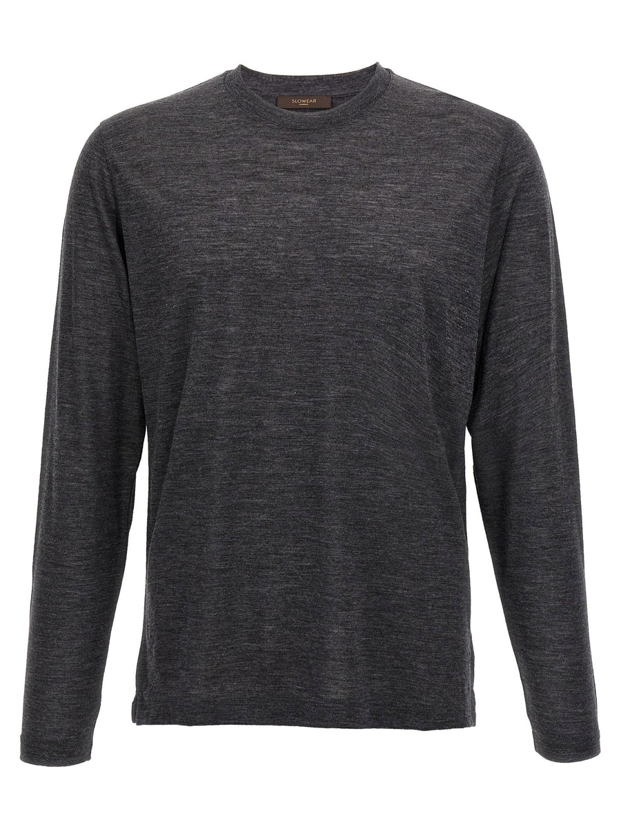 Zanone Virgin Wool T-Shirt — charcoal