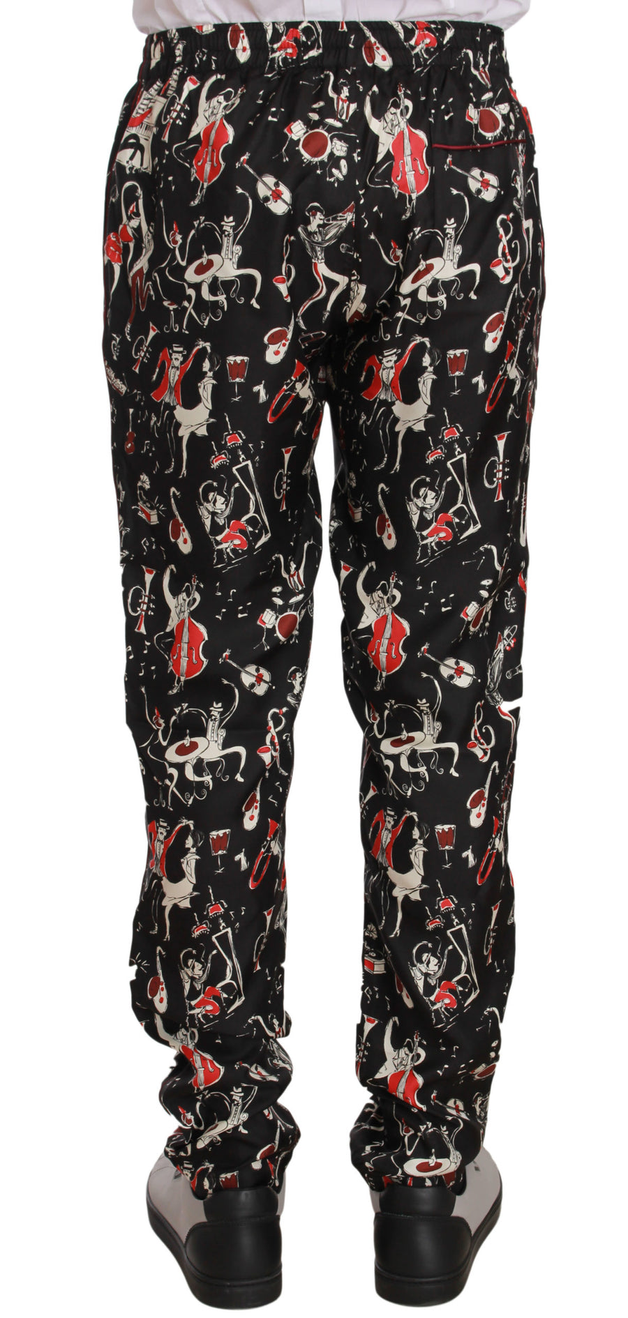 Dolce & Gabbana 100% Silk trousers in black