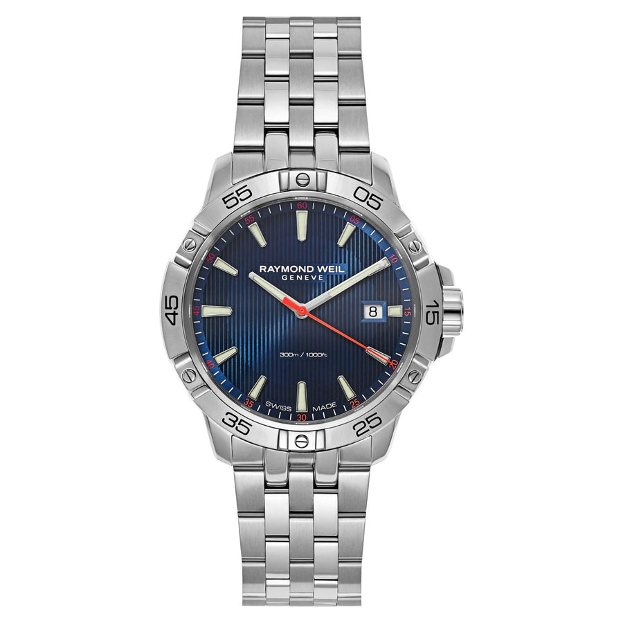 Raymond Weil Stainless steel case and bracelet watch in blue