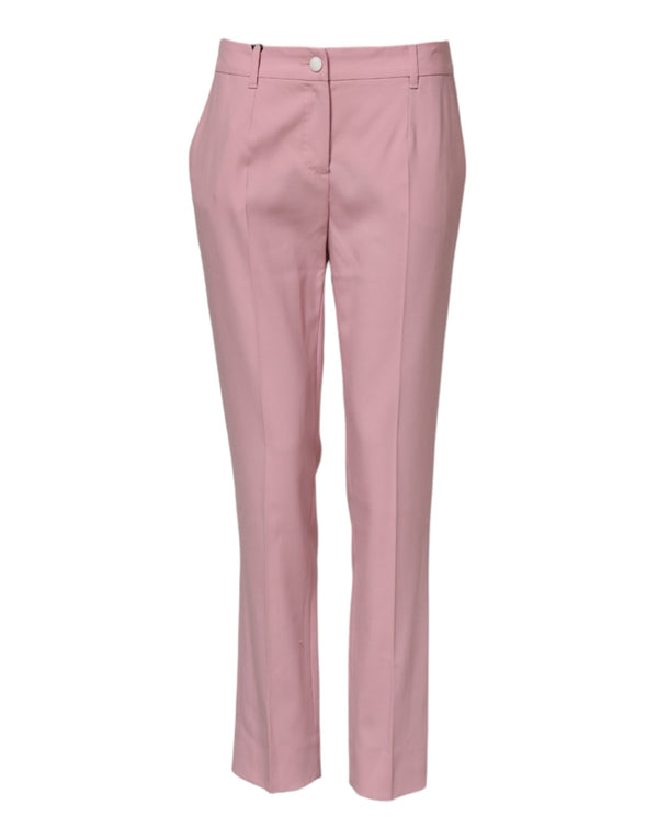 Dolce & Gabbana 99% Virgin Wool 1% Elastane trousers in pink
