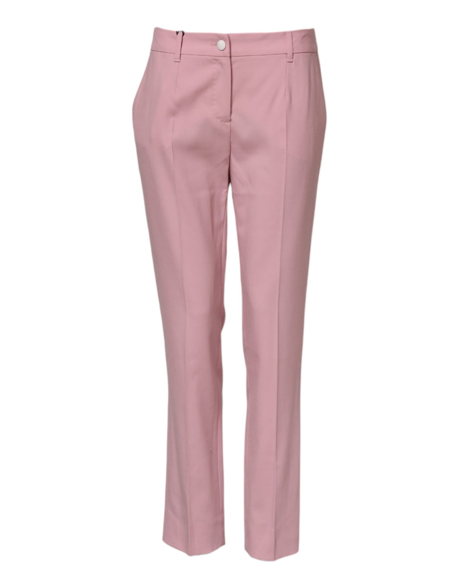 Dolce & Gabbana 99% Virgin Wool 1% Elastane trousers in pink