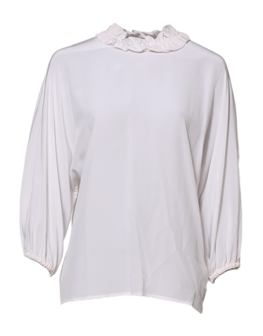 Dolce & Gabbana 100% Silk blouse in white