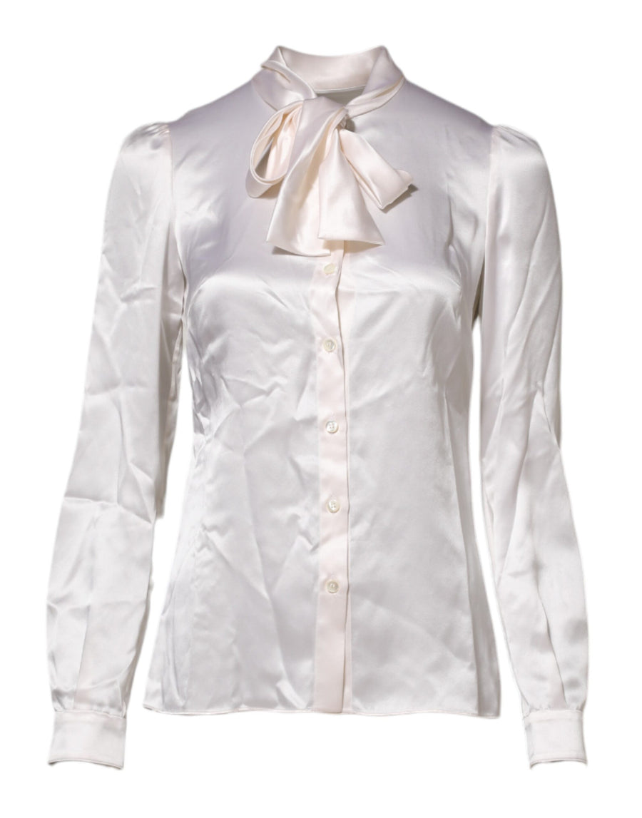 Dolce & Gabbana 100% Silk blouse in white