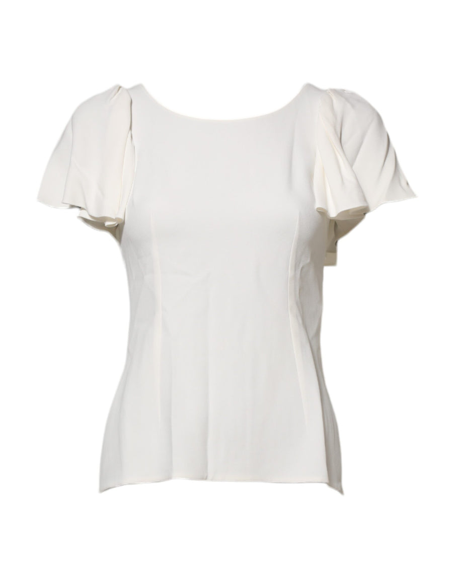 Dolce & Gabbana 51% Viscose 46% Acetate 3% Elastane blouse in white