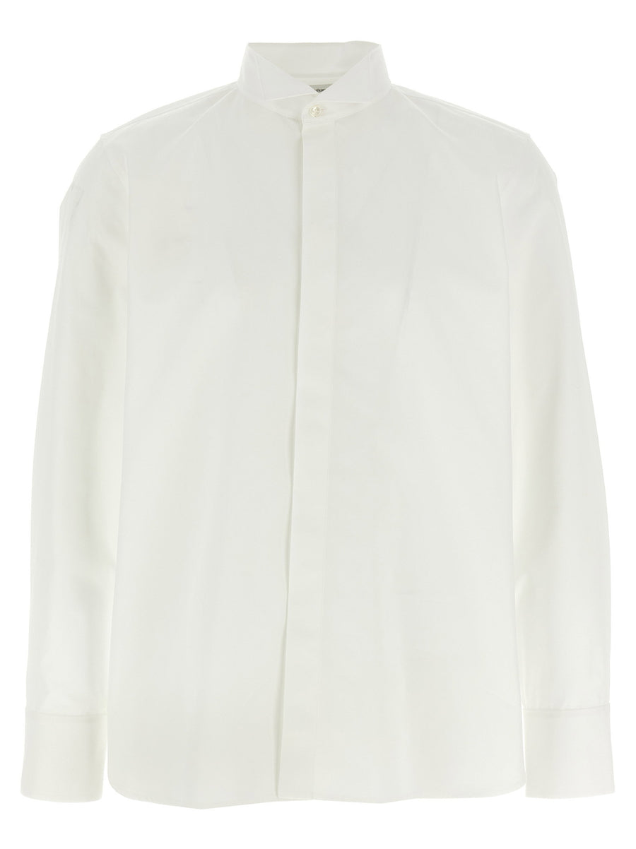Saint Laurent Heavy Cotton Poplin Shirt — White