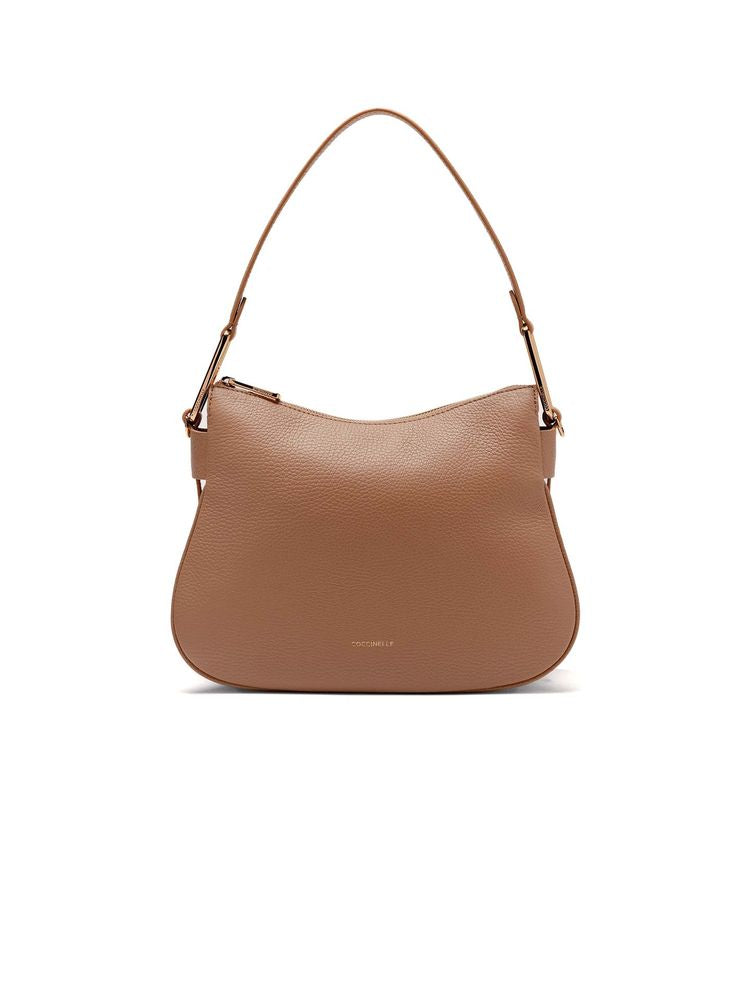 Coccinelle 100% Cowhide shoulder bag in beige
