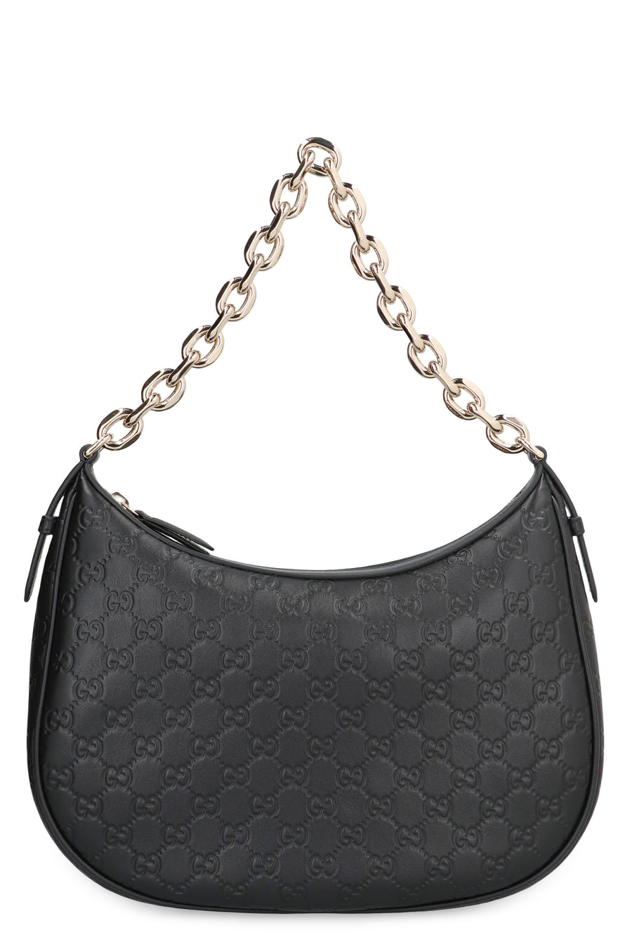 Shoulder Bag Gg Emblem Black Leather Calf Bucket