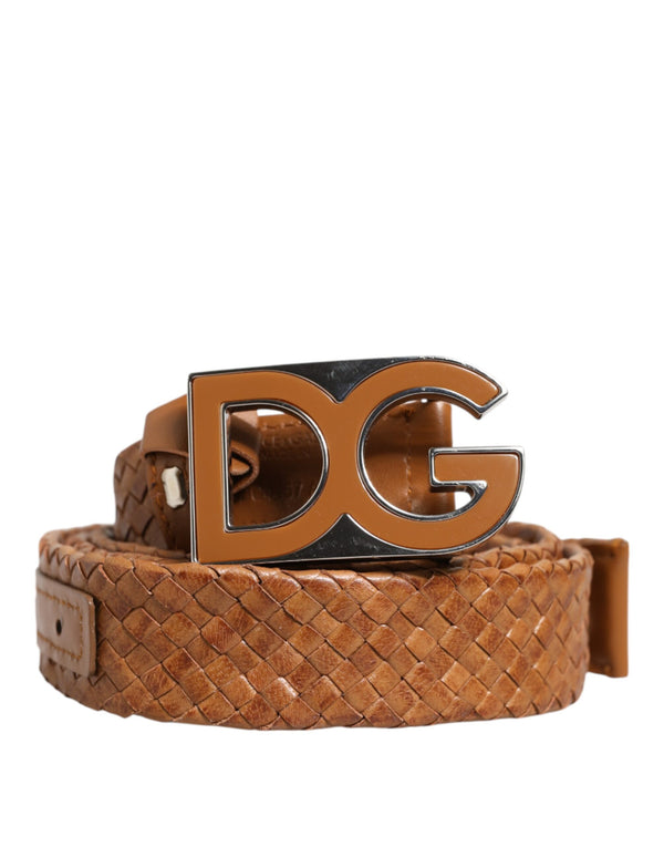 Dolce & Gabbana 90% Goatskin Leather 10% Calfskin belt in brown