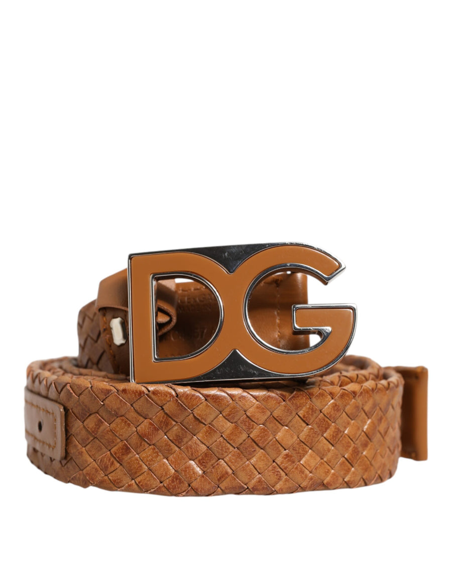 Dolce & Gabbana 90% Goatskin Leather 10% Calfskin belt in brown