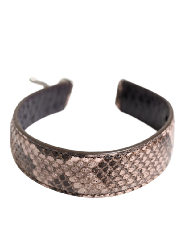 Dolce & Gabbana 100% Python Leather shoulder strap in brown